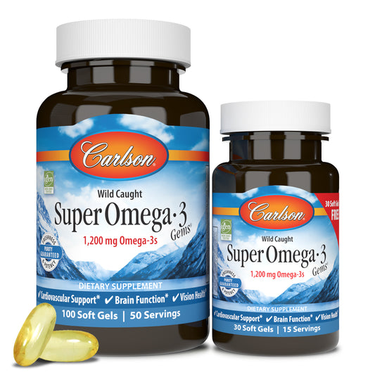 Super Omega-3 Gems provide the beneficial omega-3s EPA and DHA, which support heart, brain, vision, and joint health. sku_1524