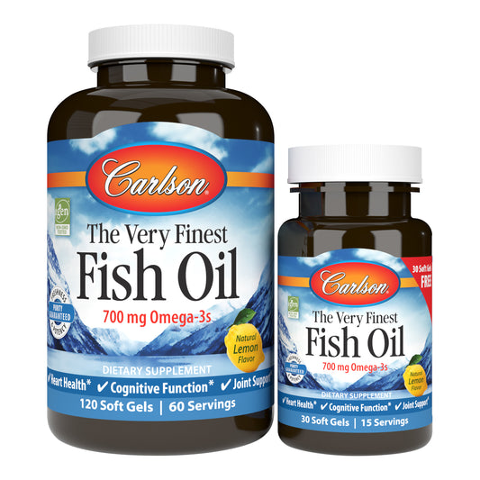 The Very Finest Fish Oil provides the beneficial omega-3s EPA and DHA which offer many health benefits, such as promoting heart, brain, vision, and joint health. sku_1634