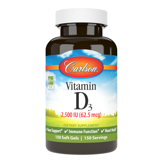 Vitamin D3 provides 2,500 IU (62.5 mcg) of vitamin D as cholecalciferol. sku_2505