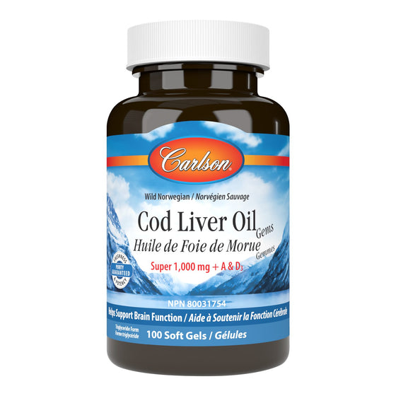 Cod Liver Oil Gems, Super 1,000 mg