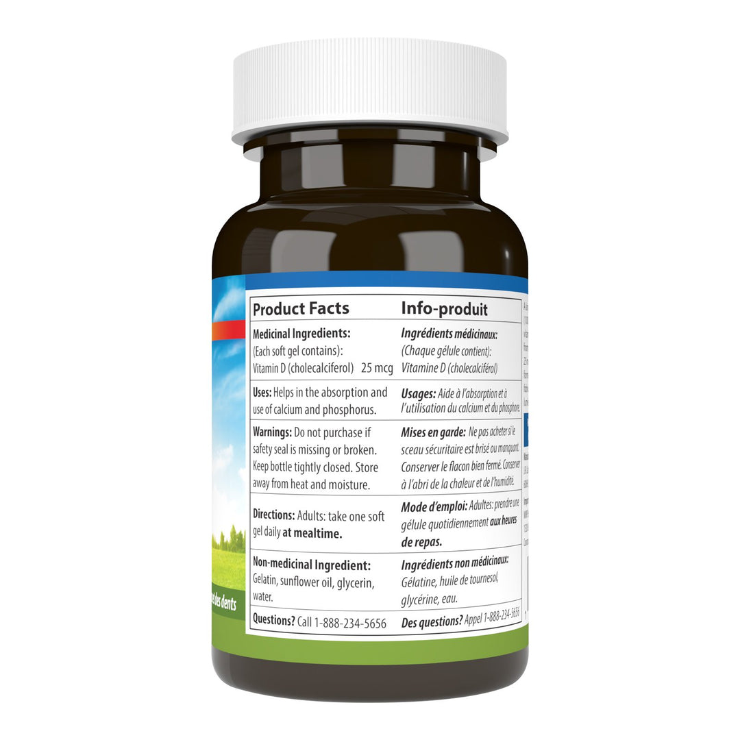 Vitamin D3 1,000 IU (25 mcg)