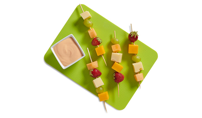 Fruit & Cheese Skewers with Orange Dip