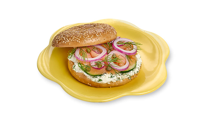Smoked Salmon Bagels with Lemony Goat Cheese